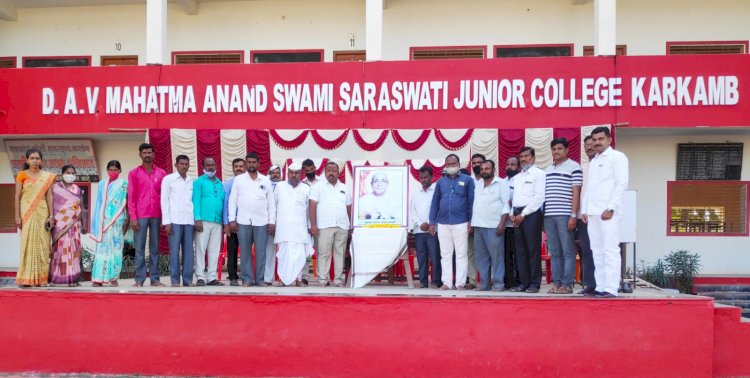 *करकंब येथे महात्मा आनंद स्वामी सरस्वती स्मृती दिन साजरा*.