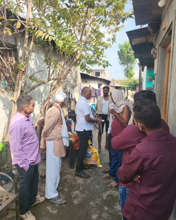 *सावकाराच्या जाचास कंटाळून आत्महत्या करणाऱ्या ,संतोष साळुंखे याच्या  कुटूंबियांना संजय बाबा ननवरे यांनी केली आर्थिक मदत*