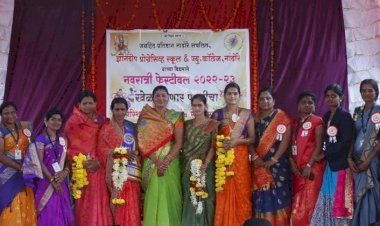 *नांदोरे येथील ज्ञानदीप मध्ये पैठणीचा खेळ आणि दांडिया उत्साहात साजरा.* 