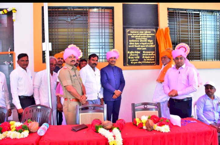 *लोकसहभागातून बांधण्यात आलेल्या नवीन मंडळ अधिकारी कार्यालयाचे लोकार्पण*  *प्रांताधिकारी गजानन गुरव यांच्या हस्ते लोकार्पण*
