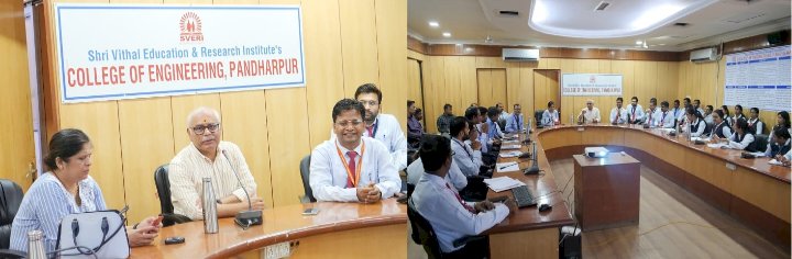                                                                          *स्वेरीतील वाढत्या संशोधनामुळे विद्यार्थ्यांच्या बौद्धिक क्षमतेला चालना                                                                                                        -सचिव डॉ.नरेंद्र शहा*  *स्वेरीला राजीव गांधी सायन्स अँड टेक्नॉलॉजी कमिशनचे सचिव डॉ. शहा यांची भेट*
