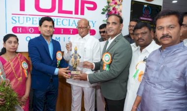 *डॉ. निकम यांचे ट्यूलिप सुपरस्पेशालिटी हॉस्पिटलला खा. शरद पवार  यांची सदिच्छा भेट*  *हॉस्पिटल उद्घाटन समारंभास येण्यासाठी आली होती अडचण*