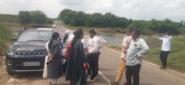 *शासन स्तरावरून शेळवे येथील कासाळगंगा पूलाची उंची वाढवण्याचे हालचाली सुरू*  *शेळवे चे पोलीस पाटील अँड.नवनाथ पाटील यांनी केली होती मागणी*